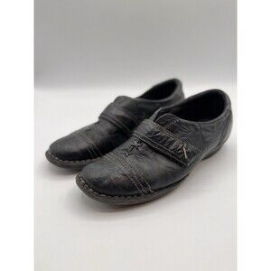 Clarks Shoes Women’s Slip On Whistle Resort Black Lea Size 8M Casual Office